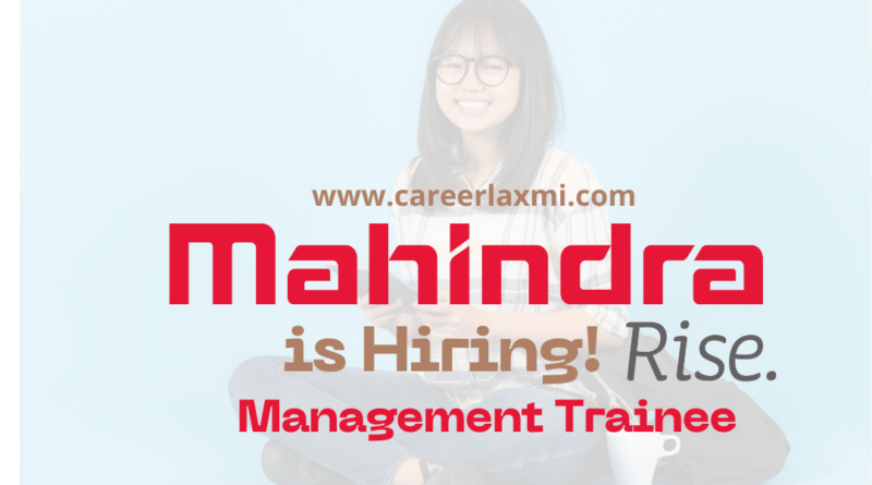 Mahindra & Mahindra Ltd is looking for a Management Trainee in Employee Relations to join their team in Nashik.